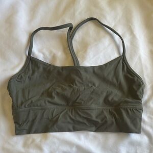 Olive Green Women's Sports Bra